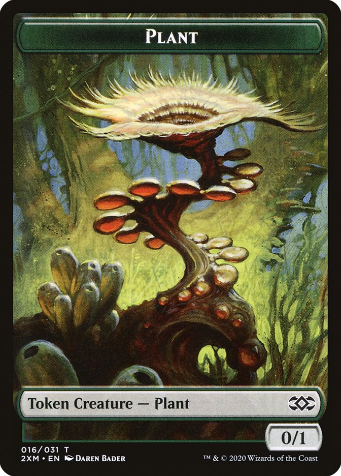 Eldrazi Spawn // Plant Double-Sided Token [Double Masters Tokens] | Game Grid - Logan