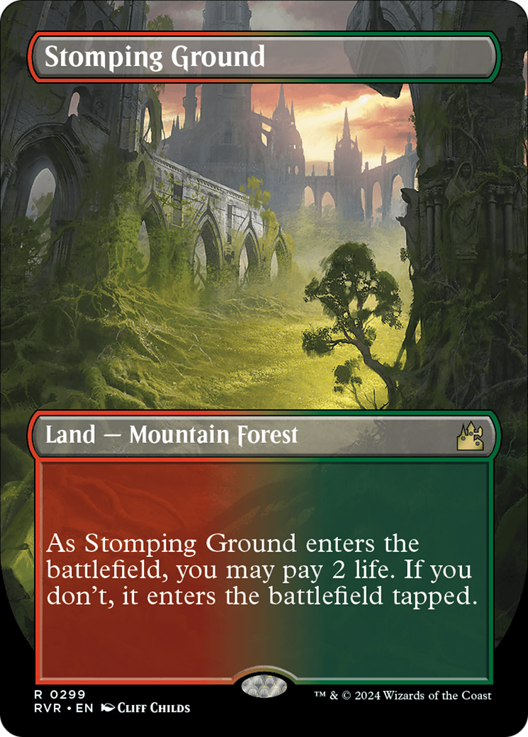 Stomping Ground (Borderless) [Ravnica Remastered] | Game Grid - Logan