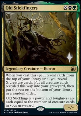 Old Stickfingers (Promo Pack) [Innistrad: Midnight Hunt Promos] | Game Grid - Logan