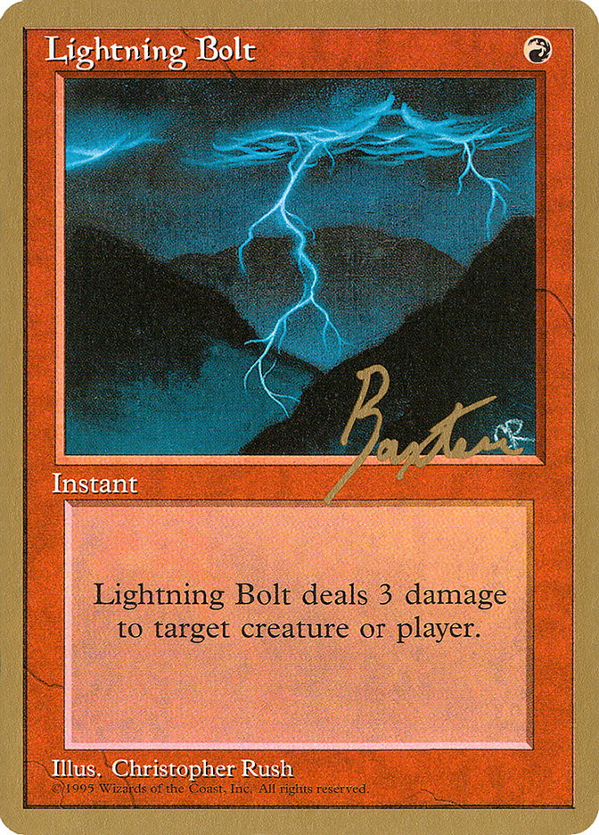 Lightning Bolt (George Baxter) [Pro Tour Collector Set] | Game Grid - Logan