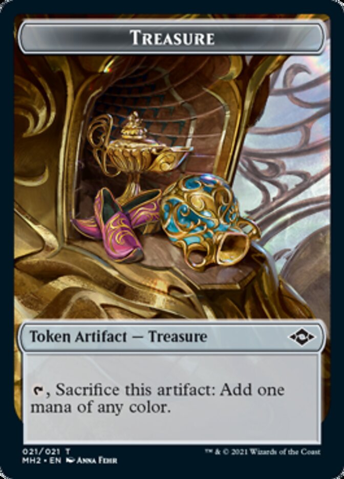 Golem // Treasure (21) Double-Sided Token [Modern Horizons 2 Tokens] | Game Grid - Logan