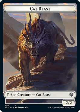 Elf Warrior // Cat Beast Double-Sided Token [Starter Commander Decks] | Game Grid - Logan