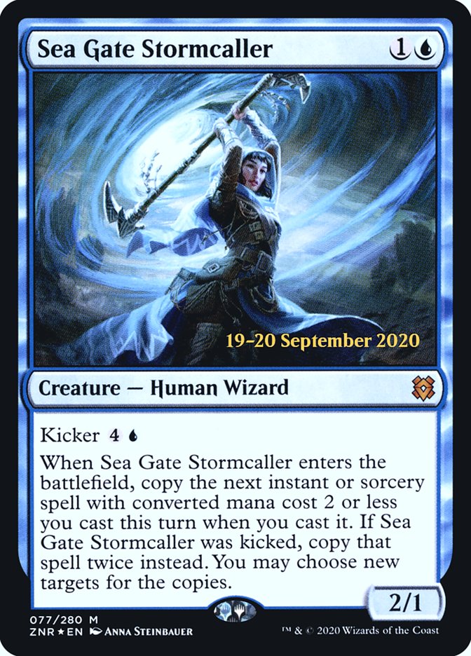 Sea Gate Stormcaller [Zendikar Rising Prerelease Promos] | Game Grid - Logan