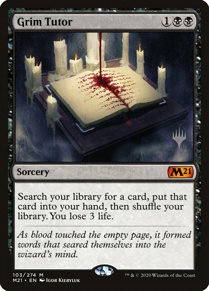 Grim Tutor (Promo Pack) [Core Set 2021 Promos] | Game Grid - Logan