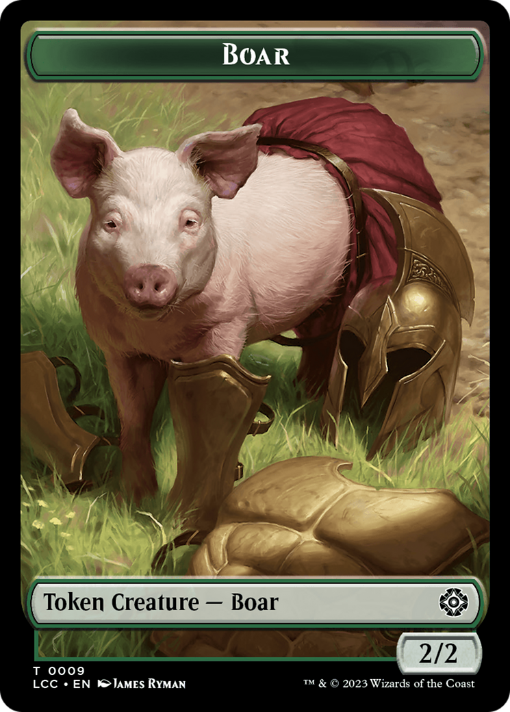 Boar // Merfolk (0005) Double-Sided Token [The Lost Caverns of Ixalan Commander Tokens] | Game Grid - Logan