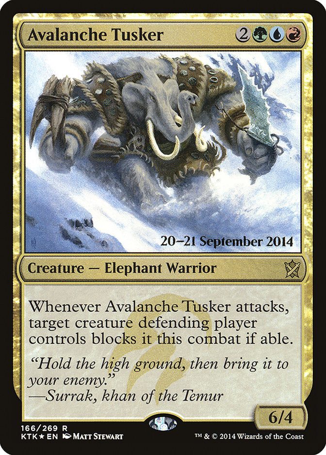 Avalanche Tusker [Khans of Tarkir Prerelease Promos] | Game Grid - Logan