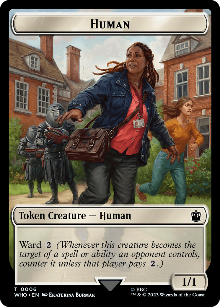 Human (0006) // Fish Double-Sided Token [Doctor Who Tokens] | Game Grid - Logan