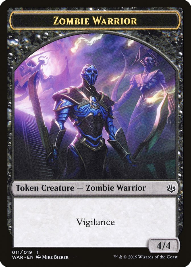 Zombie Warrior Token [War of the Spark Tokens] | Game Grid - Logan