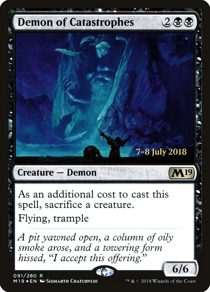 Demon of Catastrophes [Core Set 2019 Prerelease Promos] | Game Grid - Logan