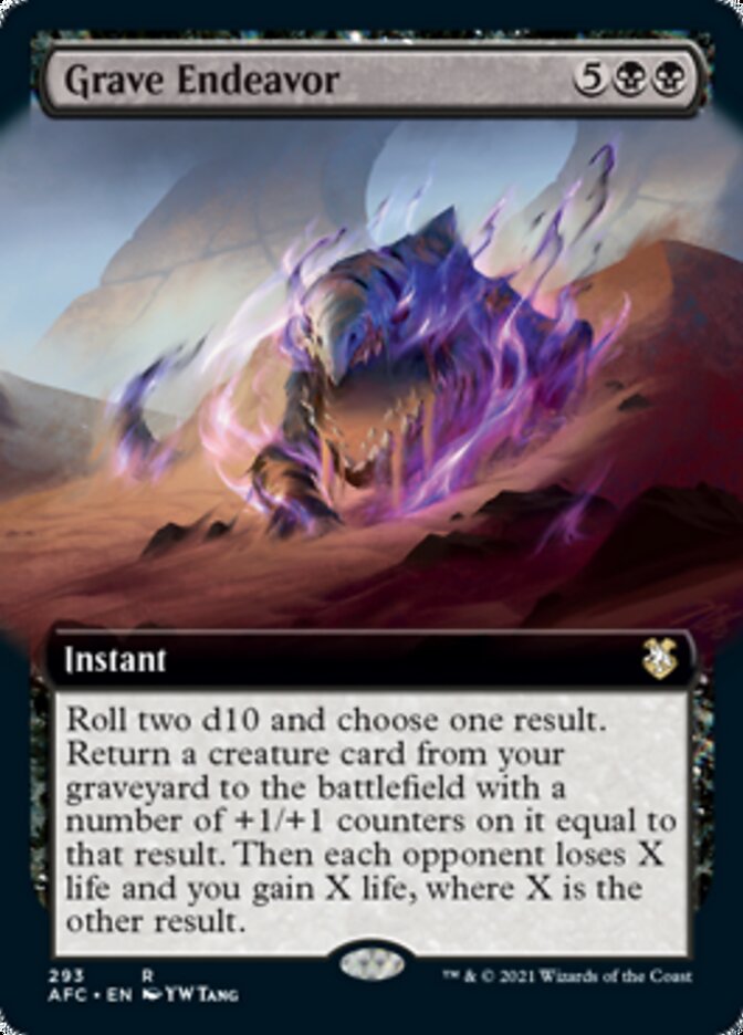 Grave Endeavor (Extended Art) [Dungeons & Dragons: Adventures in the Forgotten Realms Commander] | Game Grid - Logan