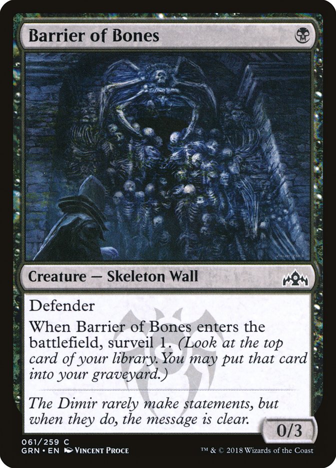 Barrier of Bones [Guilds of Ravnica] | Game Grid - Logan