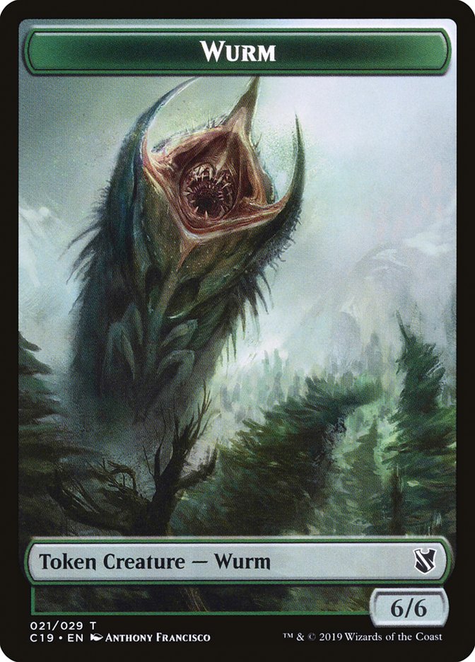 Beast (014) // Wurm Double-Sided Token [Commander 2019 Tokens] | Game Grid - Logan