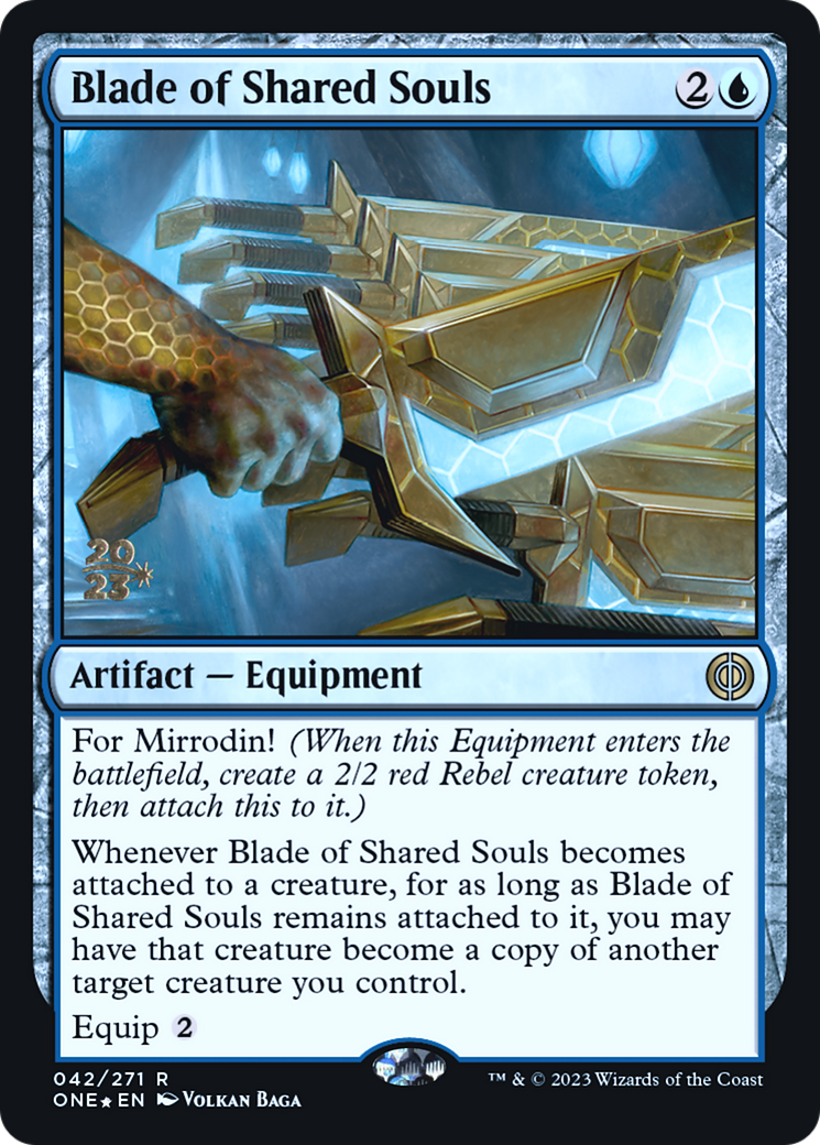 Blade of Shared Souls [Phyrexia: All Will Be One Prerelease Promos] | Game Grid - Logan