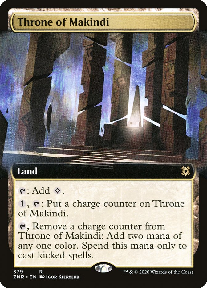 Throne of Makindi (Extended Art) [Zendikar Rising] | Game Grid - Logan