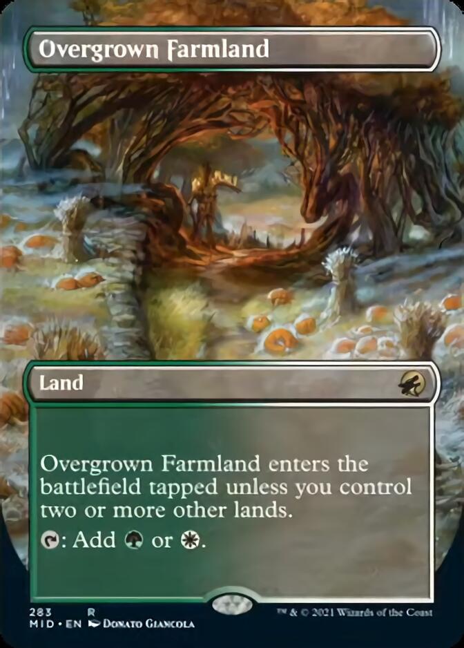 Overgrown Farmland (Borderless Alternate Art) [Innistrad: Midnight Hunt] | Game Grid - Logan