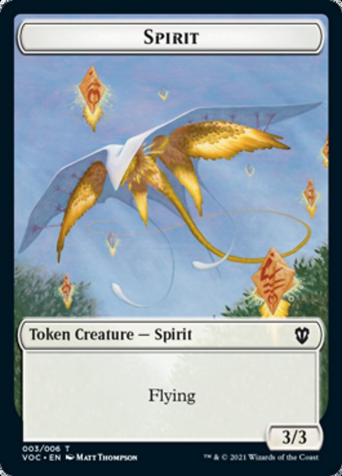 Spirit (003) // Thopter Double-Sided Token [Innistrad: Crimson Vow Commander Tokens] | Game Grid - Logan