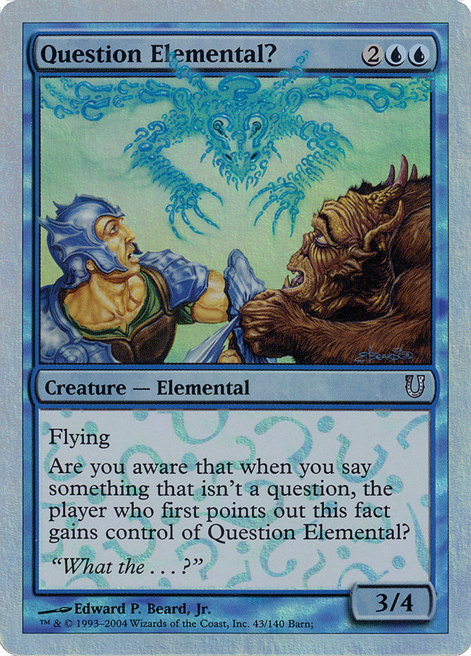 Question Elemental? (Alternate Foil) [Unhinged] | Game Grid - Logan