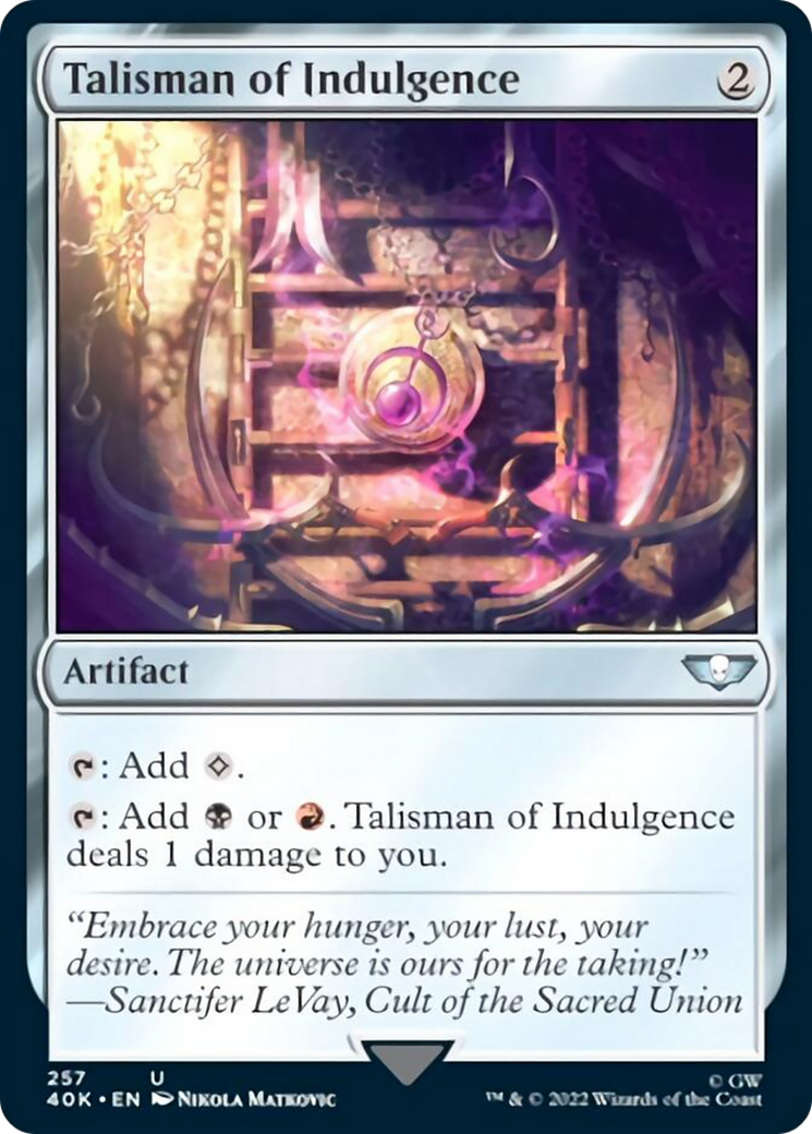 Talisman of Indulgence (Surge Foil) [Warhammer 40,000] | Game Grid - Logan