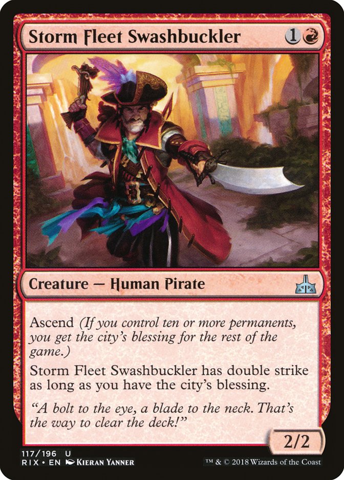 Storm Fleet Swashbuckler [Rivals of Ixalan] | Game Grid - Logan
