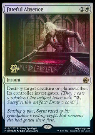 Fateful Absence [Innistrad: Midnight Hunt Prerelease Promos] | Game Grid - Logan