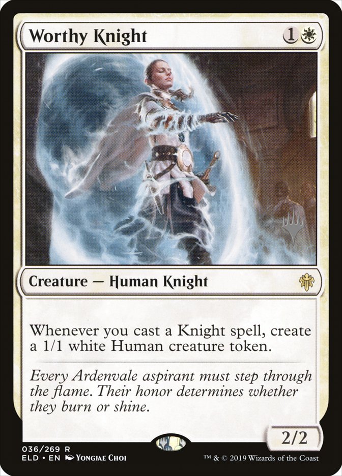 Worthy Knight (Promo Pack) [Throne of Eldraine Promos] | Game Grid - Logan