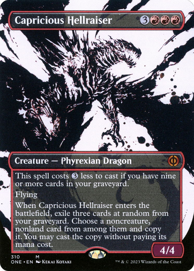 Capricious Hellraiser (Borderless Ichor) [Phyrexia: All Will Be One] | Game Grid - Logan