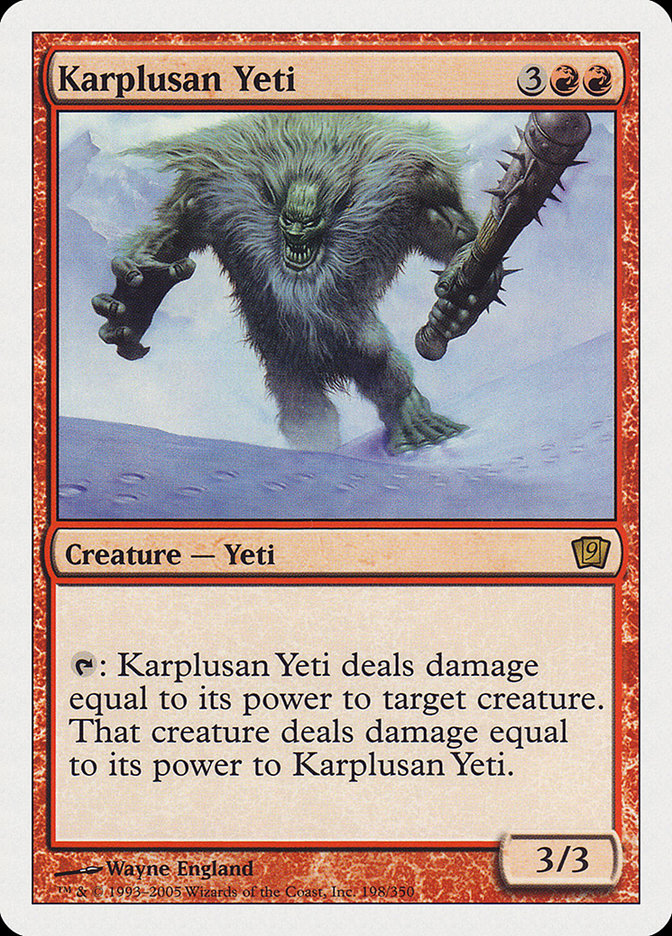 Karplusan Yeti [Ninth Edition] | Game Grid - Logan