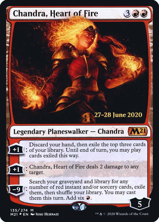 Chandra, Heart of Fire [Core Set 2021 Prerelease Promos] | Game Grid - Logan