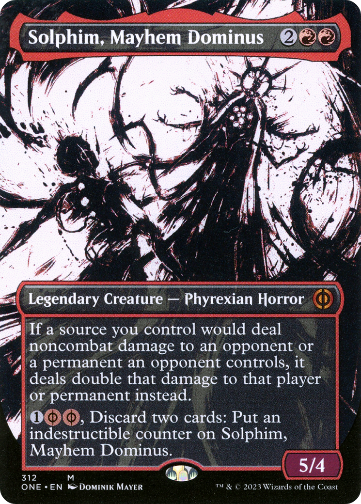 Solphim, Mayhem Dominus (Borderless Ichor) [Phyrexia: All Will Be One] | Game Grid - Logan