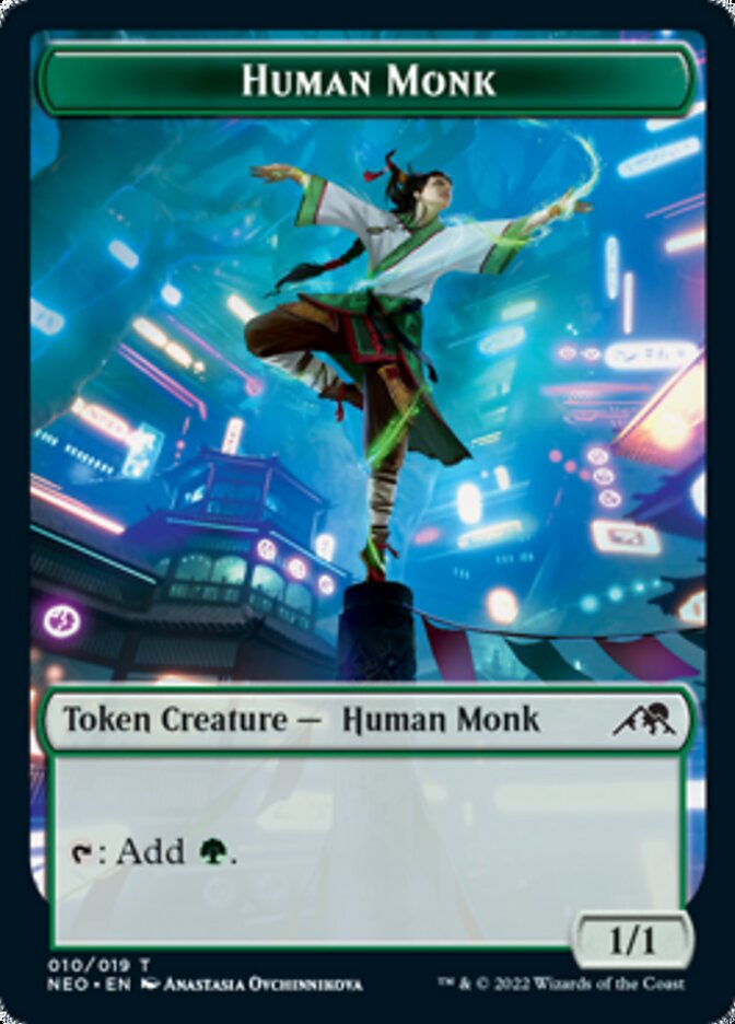 Human Monk Token [Kamigawa: Neon Dynasty Tokens] | Game Grid - Logan