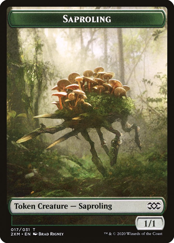 Plant // Saproling Double-Sided Token [Double Masters Tokens] | Game Grid - Logan