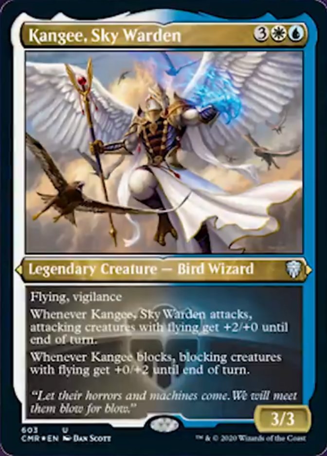 Kangee, Sky Warden (Etched) [Commander Legends] | Game Grid - Logan