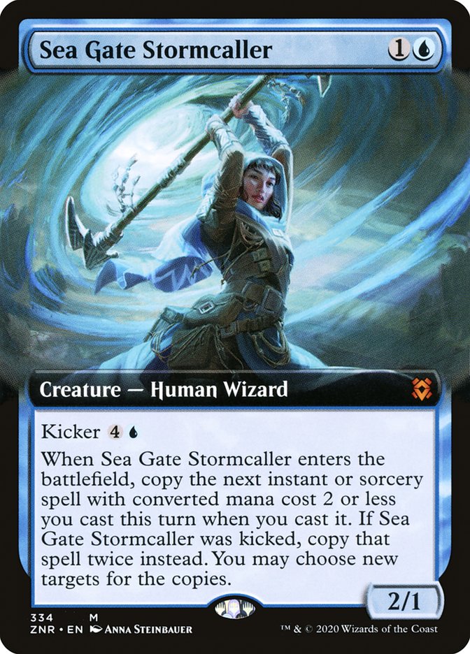 Sea Gate Stormcaller (Extended Art) [Zendikar Rising] | Game Grid - Logan