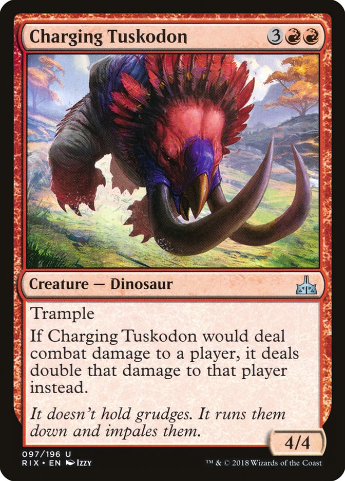 Charging Tuskodon [Rivals of Ixalan] | Game Grid - Logan