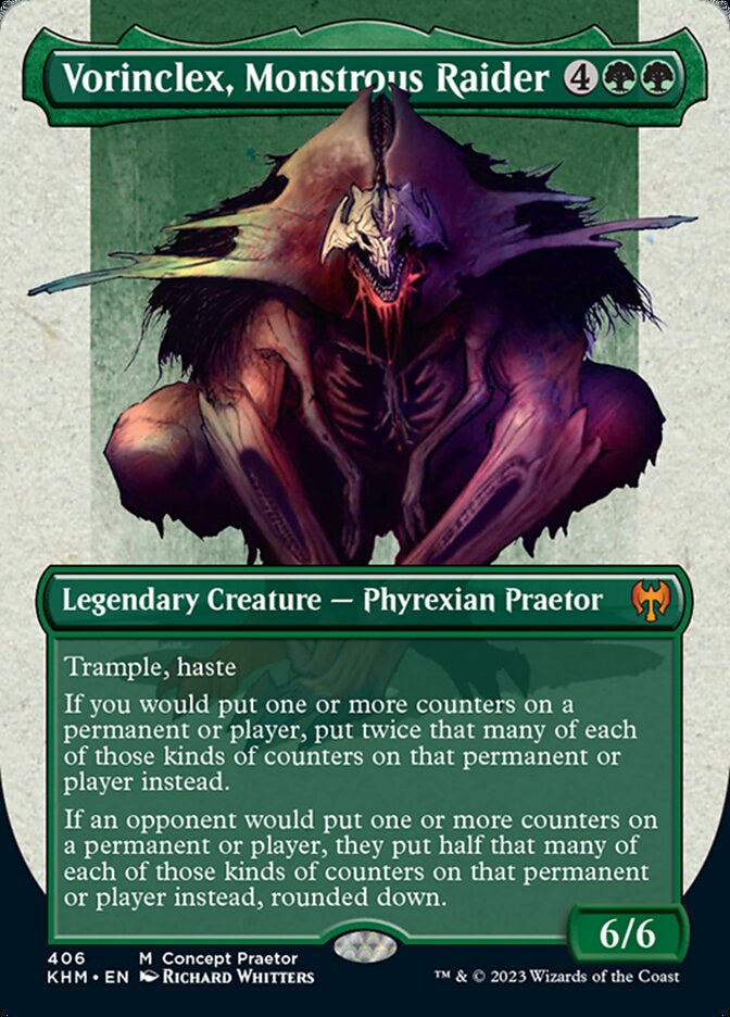 Vorinclex, Monstrous Raider (Borderless Concept Praetors) [Phyrexia: All Will Be One] | Game Grid - Logan