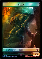 Soldier // Beast Double-Sided Token (Surge Foil) [Doctor Who Tokens] | Game Grid - Logan