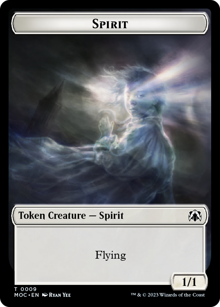 Spirit (9) // Treasure Double-Sided Token [March of the Machine Commander Tokens] | Game Grid - Logan