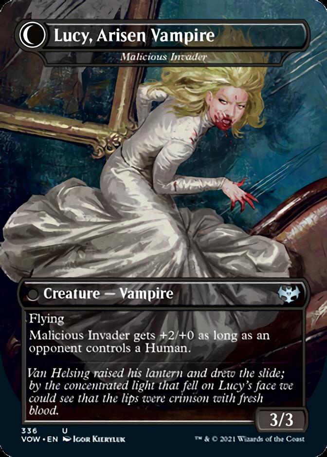 Innocent Traveler // Malicious Invader - Lucy Westenra // Lucy, Arisen Vampire [Innistrad: Crimson Vow] | Game Grid - Logan