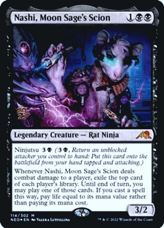 Nashi, Moon Sage's Scion [Kamigawa: Neon Dynasty Prerelease Promos] | Game Grid - Logan