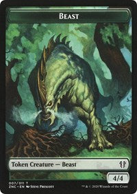 Beast // Saproling Double-Sided Token [Zendikar Rising Commander Tokens] | Game Grid - Logan