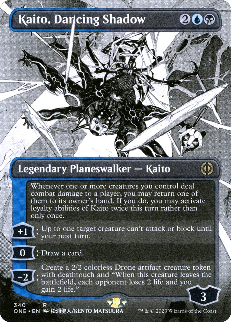 Kaito, Dancing Shadow (Borderless Manga) [Phyrexia: All Will Be One] | Game Grid - Logan