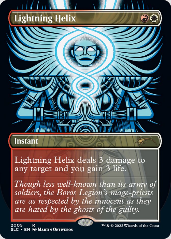 Lightning Helix (Borderless) [Secret Lair 30th Anniversary Countdown Kit] | Game Grid - Logan