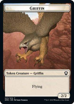 Zombie Knight // Griffin Double-Sided Token [Dominaria United Commander Tokens] | Game Grid - Logan