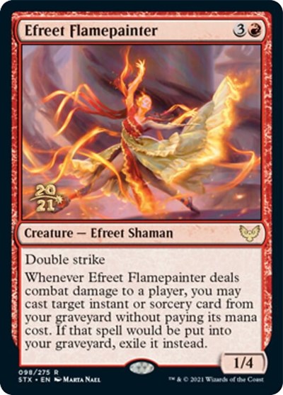 Efreet Flamepainter [Strixhaven: School of Mages Prerelease Promos] | Game Grid - Logan