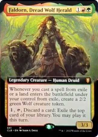 Faldorn, Dread Wolf Herald (Extended Art) [Commander Legends: Battle for Baldur's Gate] | Game Grid - Logan