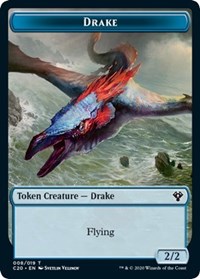 Drake // Insect (018) Double-Sided Token [Commander 2020 Tokens] | Game Grid - Logan