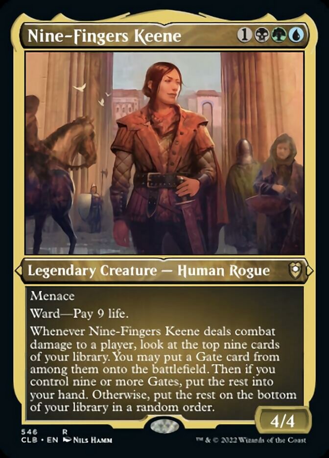 Nine-Fingers Keene (Foil Etched) [Commander Legends: Battle for Baldur's Gate] | Game Grid - Logan