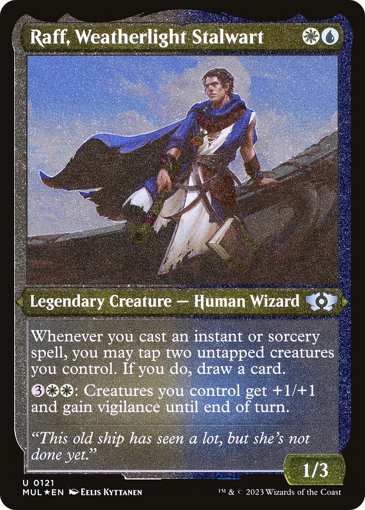 Raff, Weatherlight Stalwart (Foil Etched) [Multiverse Legends] | Game Grid - Logan
