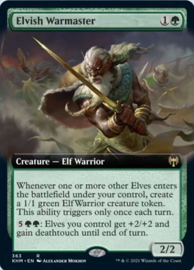 Elvish Warmaster (Extended Art) [Kaldheim] | Game Grid - Logan