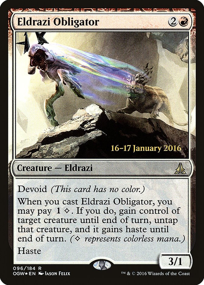 Eldrazi Obligator [Oath of the Gatewatch Prerelease Promos] | Game Grid - Logan